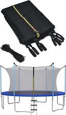 Trampoline Safety Net W/Adjustable Straps, 8 10 12 14 15 16Ft Weather-Resistant