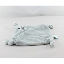 Doudou plat carré Mickey bleu
