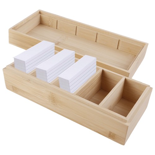 Boîte fiches en bois - à, a8