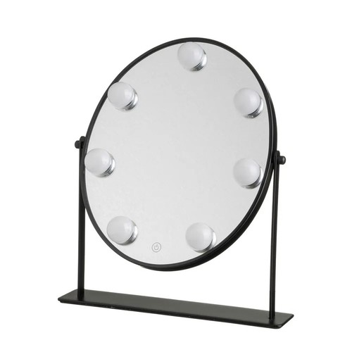 Miroir vanity led noir avec - noir, 8