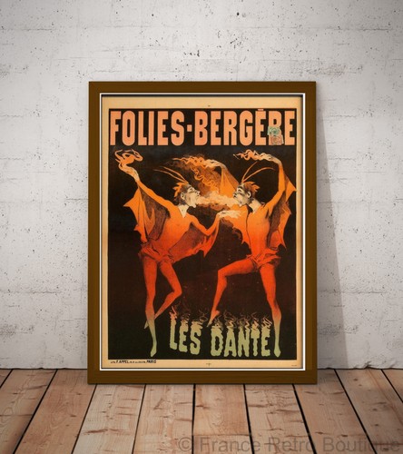 Affiche poster cabaret folies - cabaret,