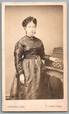 CDV 1870 Femme avec Bijoux de Cheveux & Médaillon en jais. Woman w/Jet gemstone