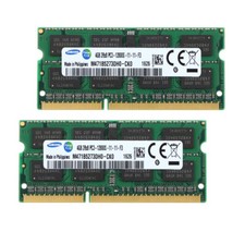 RAM Samsung 2X 4 Go 2RX8 DDR3 1600 MHz PC3-12800 204PIN SODIMM Pour Mémoire #D