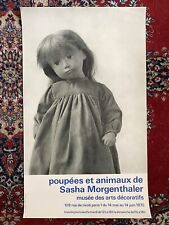 Affiche originale Poupée et Animaux de Sasha Morgenthaler 1970 