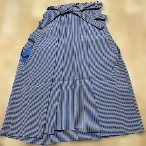 Hakama japonais rayé bleu