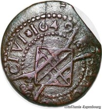 C1149 Rare Catalogne Spain Louis XIV Sizain 1649 Barcelone XF+