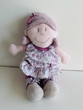 Doudou Poupée Kenza Noukie’s Fille 26cm Kali Nina Rose Fleur Très Bon État