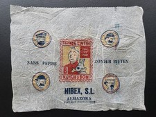 Tintin Kuifje emballage papier pour agrumes (orange, citrons etc) RARE  1 sur 18