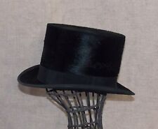 ANCIEN CHAPEAU HAUT DE FORME POIL DE TAUPE A.MAINGOT A YVETOT 19EME 