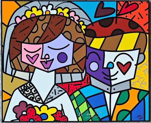 Romero britto love mariage - romero,