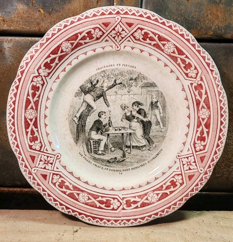 Assiette parlante xixe - assiette,
