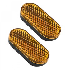 REFLECTEUR - CATADIOPTRE VELO FIXATION LATERALE ORANGE ADHESIF - 50X22 (VENDU A