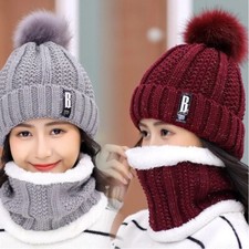 Ensemble Hiver Bonnet Pompon