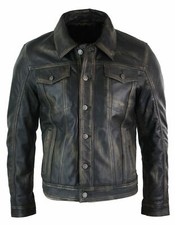 Veste cuir véritable homme
