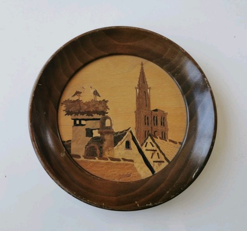 Tableau rond marqueterie de - tableau,