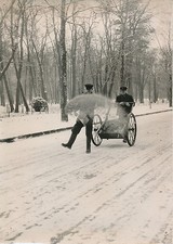 PARIS 1954 - Neige Ouvriers Charette Sablage au Bois de Boulogne - PR 762