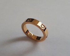 Bague d'amour doré serti solitaire alliance Taille 54 avec zirconium blanc /EBQO