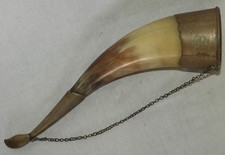 Corne à boire - Fabrication russe? - Russian horn (corne et laiton gravé)