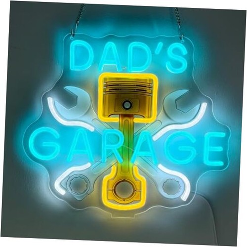 Dads neon sign workshop light - dads,