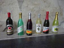 Mignonnette bouteille lot de 6 mini  plastique vide sans fond collectionneur