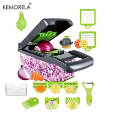 14-in-1 Vegetable Chopper Dicer Slicer with Handle for Onion & Food Prep