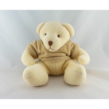 Doudou ours écru pull beige
