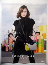 PUBLICITE-ADVERTISING :  LONGCHAMP (01)  2015 Sac Gris Jaune,Mode