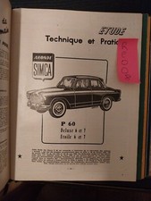 REVUE TECHNIQUE SIMCA P 60 Aronde De Luxe P60 Etoile 6 7  Camions UNIC 1946 1959