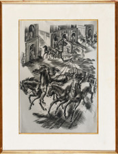 ALBERT DECARIS (1901-1988) ANCIENNE GRAVURE AU BURIN MYTHOLOGIE (4)