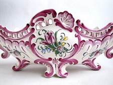 Jardinière Géo Martel signé CH décor Strasbourg Faïence de Desvres