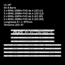 KIT 8 BARRES BANDES TV LED LG