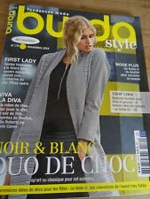 MAGAZINE BURDA STYLE NOIR ET BLANC DUO DE CHOC NOVEMBRE  2014  N°179