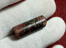 Antique cylinder colored stone bead to identify