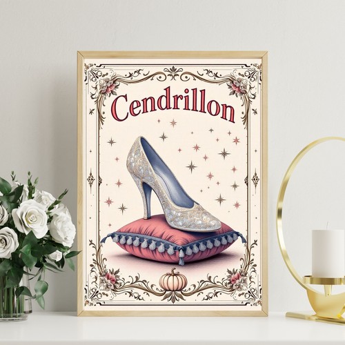 Cadre déco cendrillon - cadre,