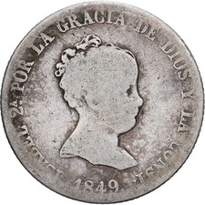 Monnaie, Espagne, Isabel II, 4