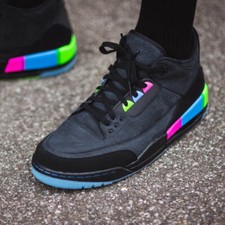 Nike Air Jordan 3 Rétro Soi Q54 GS Femme Enfants Garçon Filles Baskets Quai 54