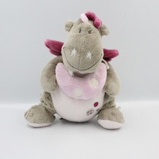 Doudou musical dragon gris