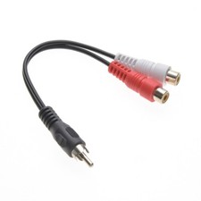RCA Male Plug to Dual Female