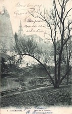 CPA LUXEMBOURG vallée de la Pétrusse écrite