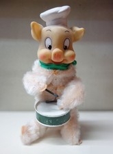 Automate peluche cochon cuisinier au tambour EMO (1970)