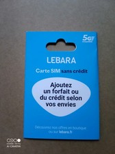 Carte Sim  Triple Lebara 5G