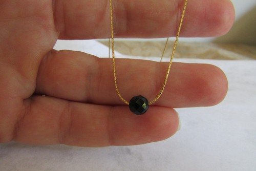 Black onyx single - black, bead