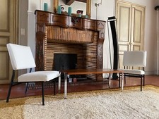 Paire de chauffeuses design Paul Geoffroy édité par Airborne 1960