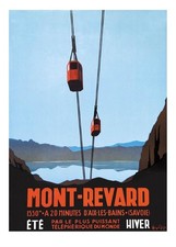 Affiche ancienne Vue téléphérique Mont Revard (57 x 80 cm)