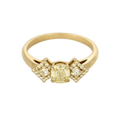 Bague type solitaire - en, or