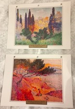 * 2 FICHES ATLAS * HENRI EDMOND CROSS*LA PLAGE SAINT-CLAIR* LES CYPRES DE CAGNES