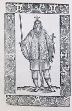 Éthiopie Royaume du Prêtre Jean 1598 Costume Rarissime Gravure sur Bois Vecellio