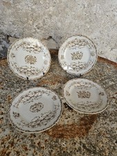 Ensemble de 4 Anciennes Assiettes Choisy Le Roi HB Terre de Fer Art de la Table