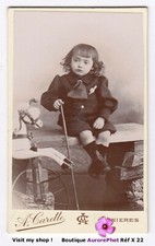 ENFANT & JOUET TRICYCLE CHEVAL, TOY, HORSE, CDV CARETTE à ASNIÈRES 1890 -X22