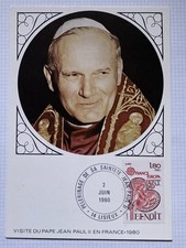Carte Postale Premier Jour 1980 PÉLERINAGE DE SA SAINTETÉ JEAN-PAUL II